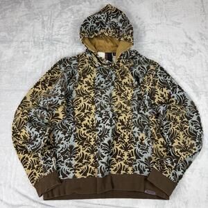 Rare! Burton Hoodie Floral 3D Pattern Ski Snowboard  Size XL